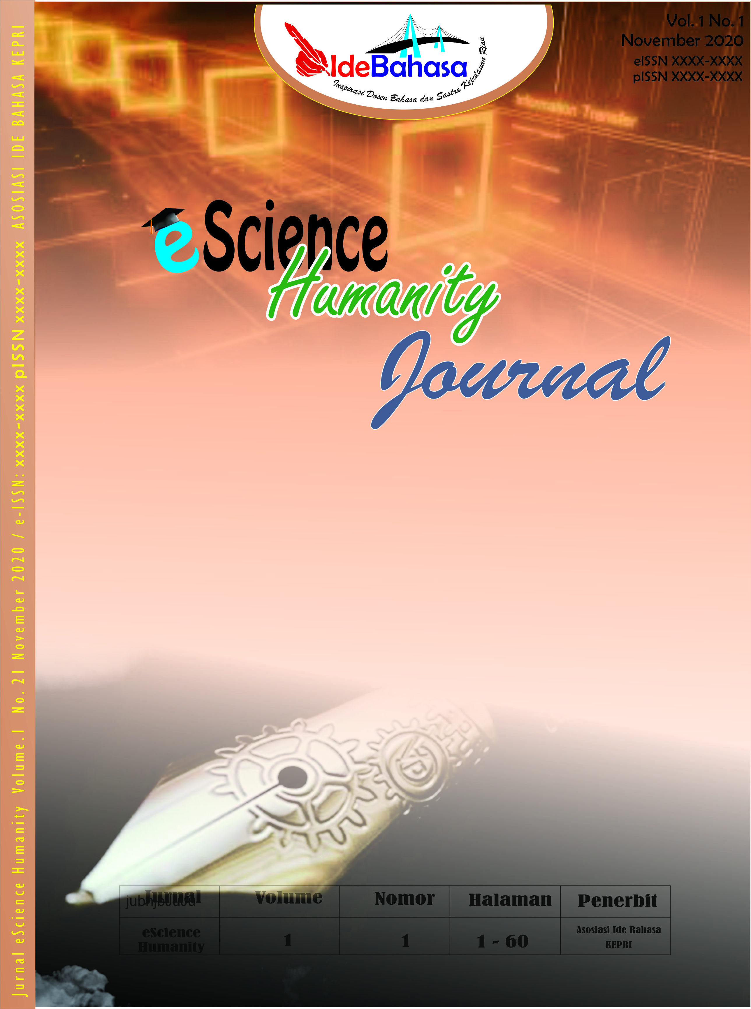					View Vol. 1 No. 1 (2020): eScience Humanity Journal Volume 1 Number 1 November 2020
				